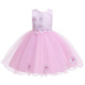 2020 Summer Pink Flower Princess Toddler Girl Party Dresses Comfortable Baby Girls Dresses